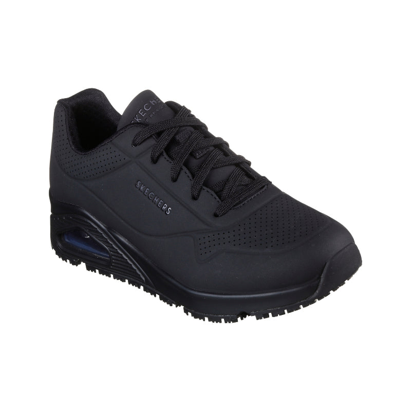 Skechers Women's Work Relaxed Fit: Uno SR Size 5  - Black/Black