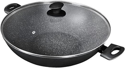 Pyrolux Pyrostone 36cm Wok with Lid - 11818 - Black