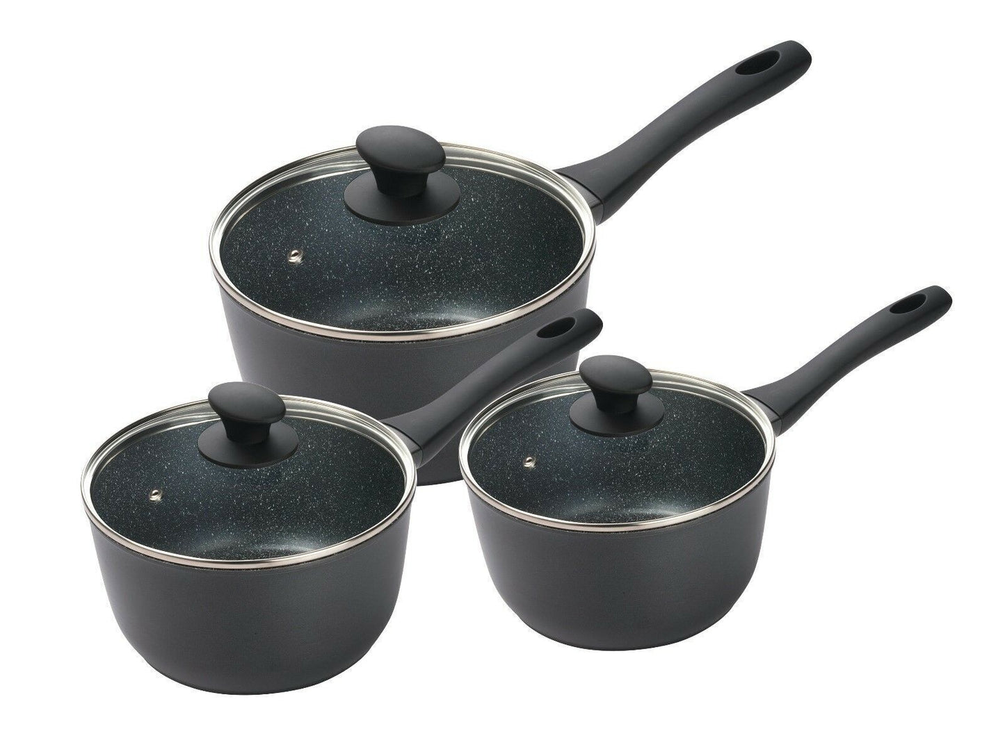 Pyrostone 3 Piece Saucepan Set - 16cm, 18cm And 20cm