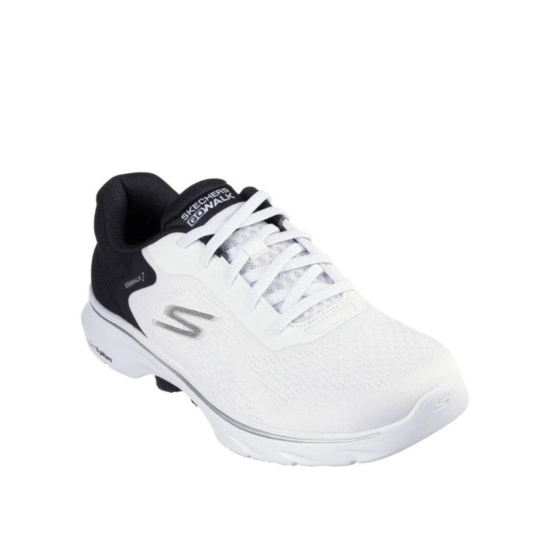 Skechers Women's Go Walk 7 - Cosmic Waves Size 8 - White/Black