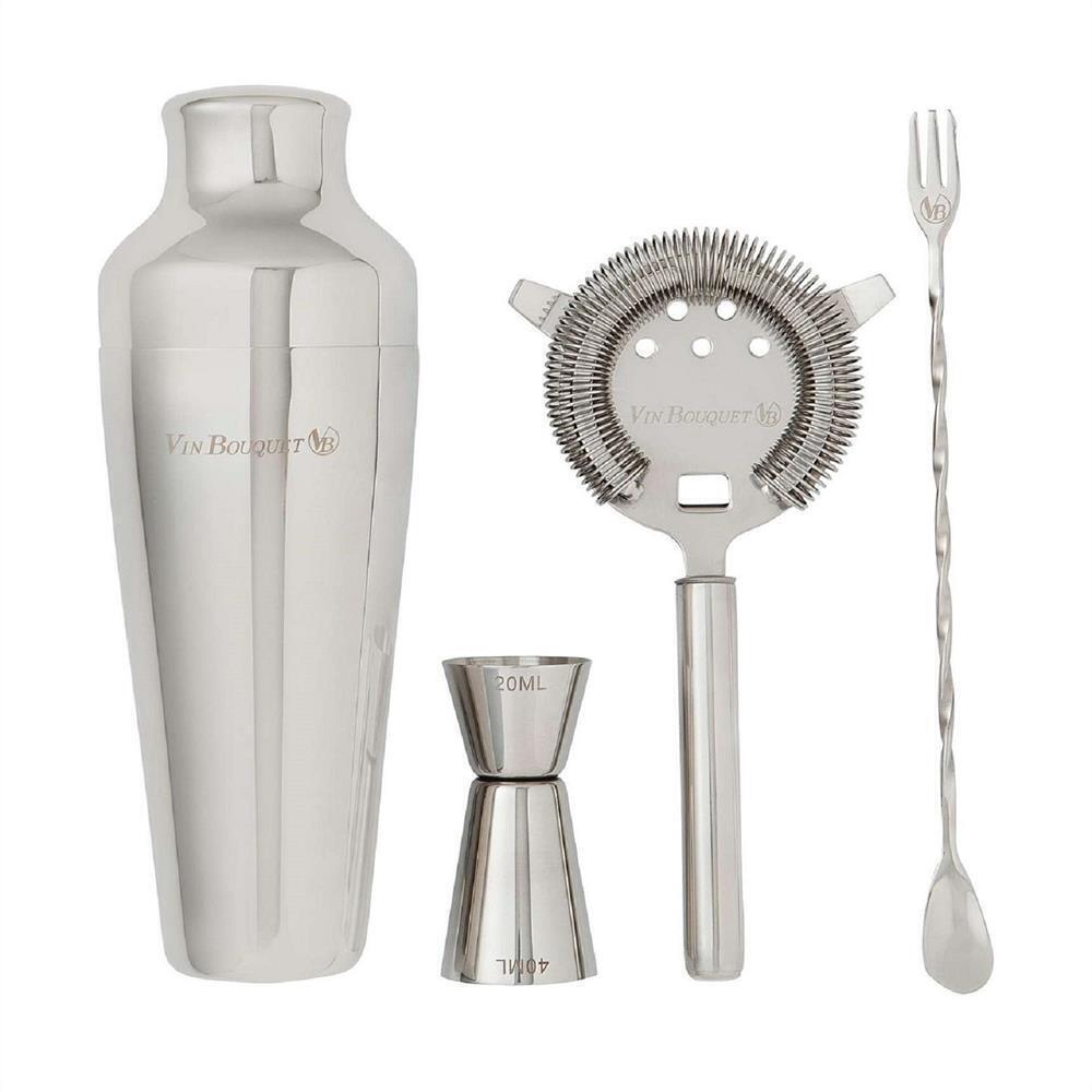 Vin Bouquet 4-Piece Stainless Steel Cocktail Set