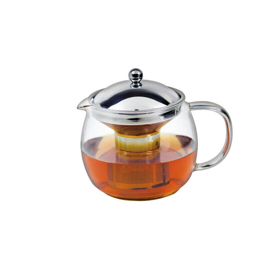 Avanti Ceylon glass teapot Stainless Steel Infuser Tea Pot 6 cup 1.25 liters