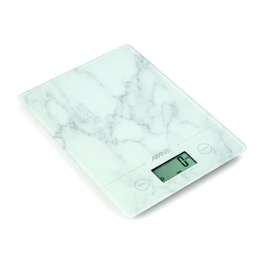 Avanti Compact Digital Kitchen Scale - White Marble