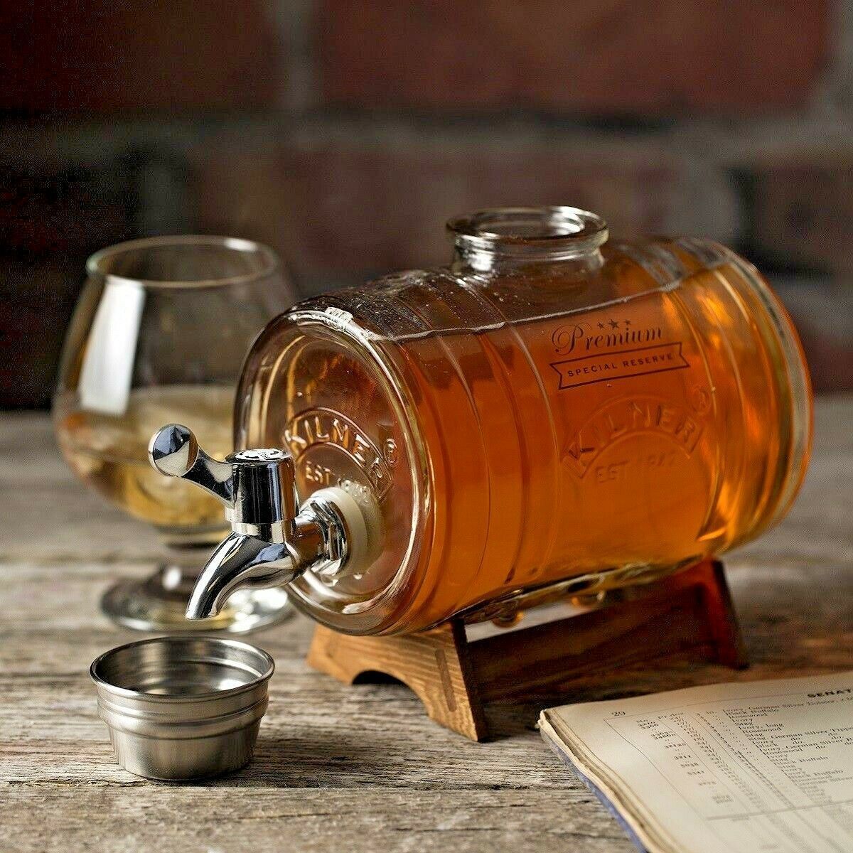 Kilner 1 liter Barrel glass dispenser Alcohol Liquor Brandy Whiskey 01718