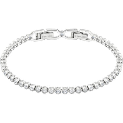 Swarovski Imber Emily Tennis Bracelet  Round Cut  White  Rhodium Plated