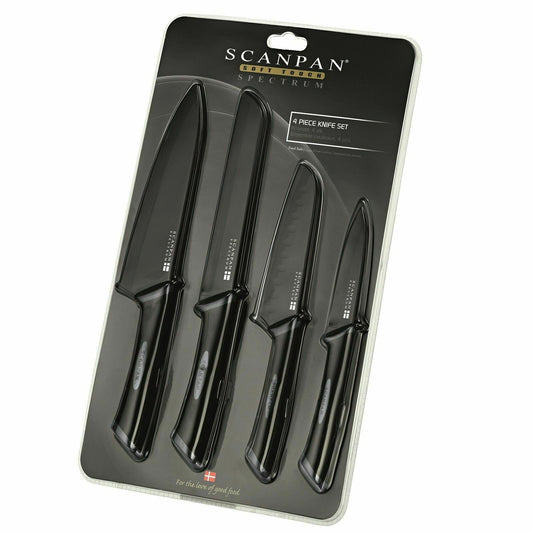 Scanpan 18998 Spectrum 4 Piece Knife Set Black