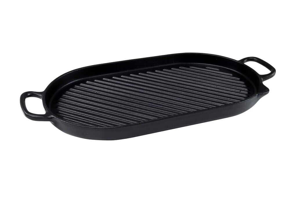 Chasseur Oval Stove Top Grill 42 x 20cm - Black