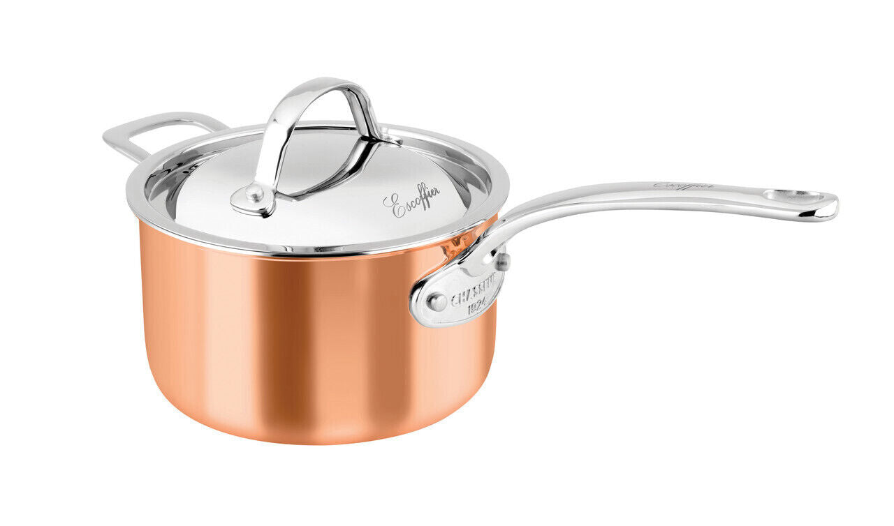 Chasseur Escoffier 20 x 12cm Induction Saucepan with Helper Handle- 20041 -Coppe