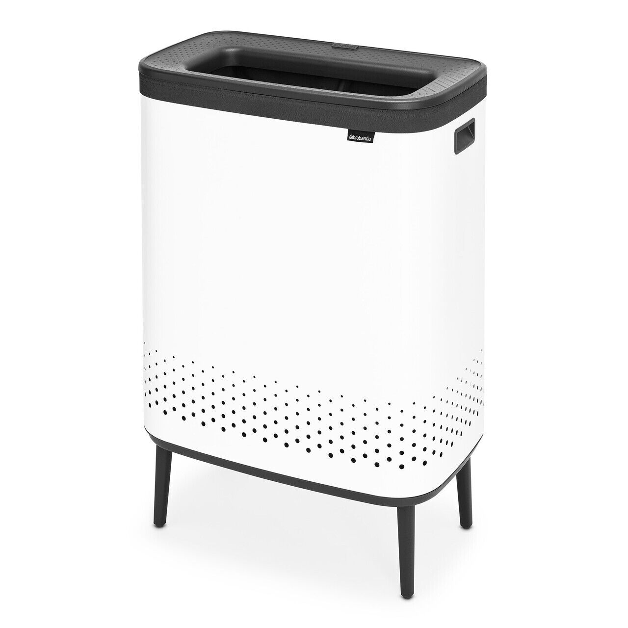 Brabantia Bo Dual 45 Litre Compartments Laundry Bin  - White