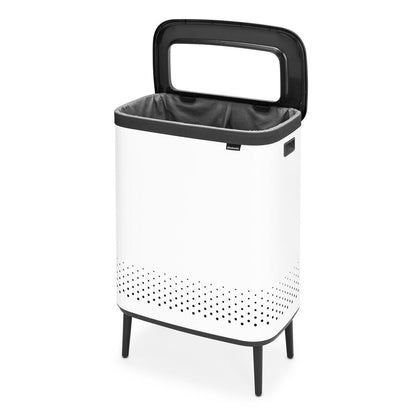 Brabantia Bo Dual 45 Litre Compartments Laundry Bin  - White