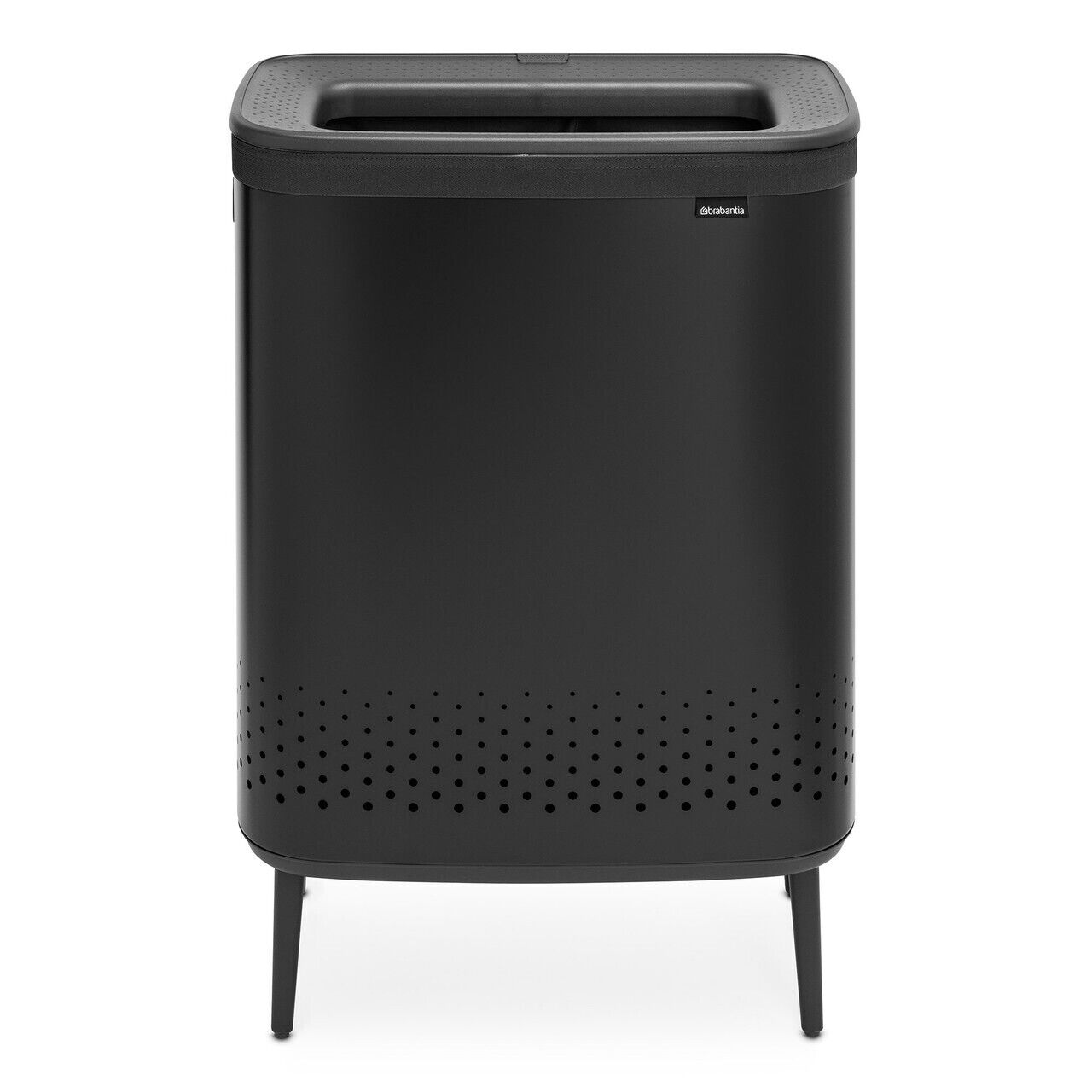 Brabantia Bo Dual 45 Litre Compartments Laundry Bin  - Matte Black