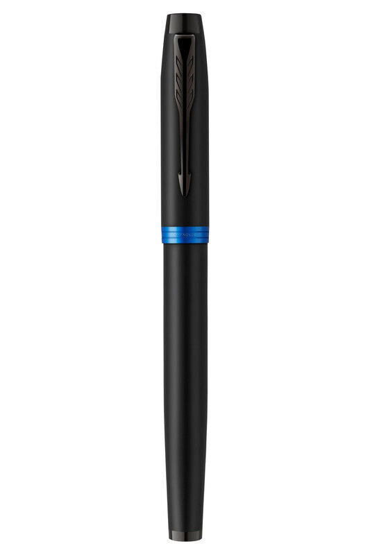 Parker  IM Vibrant Rings Fountain Pen - Black/Marine Blue