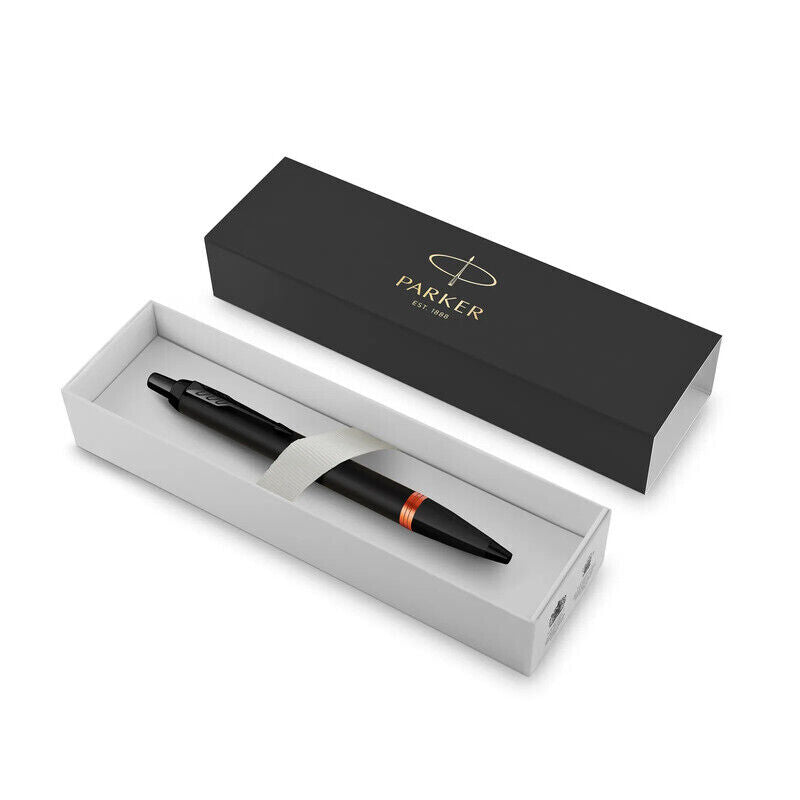 Parker IM Vibrant Rings Fountain Pen - Black/Orange