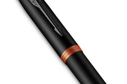 Parker IM Vibrant Rings Fountain Pen - Black/Orange