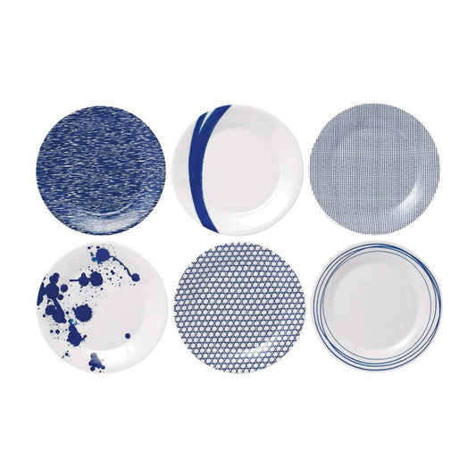 Royal Doulton Pacific 6 Piece Plates Set - Blue