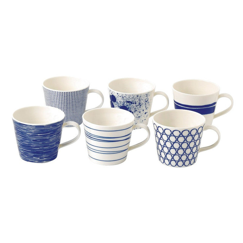 Royal Doulton Pacific 6 Piece Mug Set - Blue