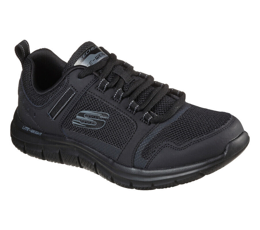 Skechers Men's Track Knockhill Sneakers Size  8  - Black/Black