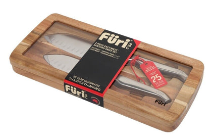 Furi Pro Acacia Santoku 2 Piece Knife Set