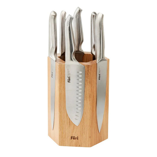 Furi Pro Magnetic Hexagon 7 Piece Knife Block