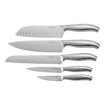 Stanley Rogers Domed Oval 6 Piece Knife Block - Brown