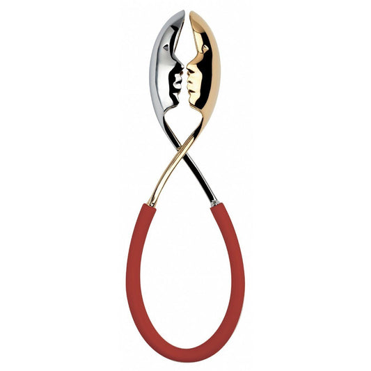 Bugatti Kiss Salad Tongs - Red/Gold