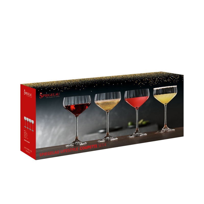 Spiegelau Lifestyle Coupette Glass 4 Piece Set - Clear