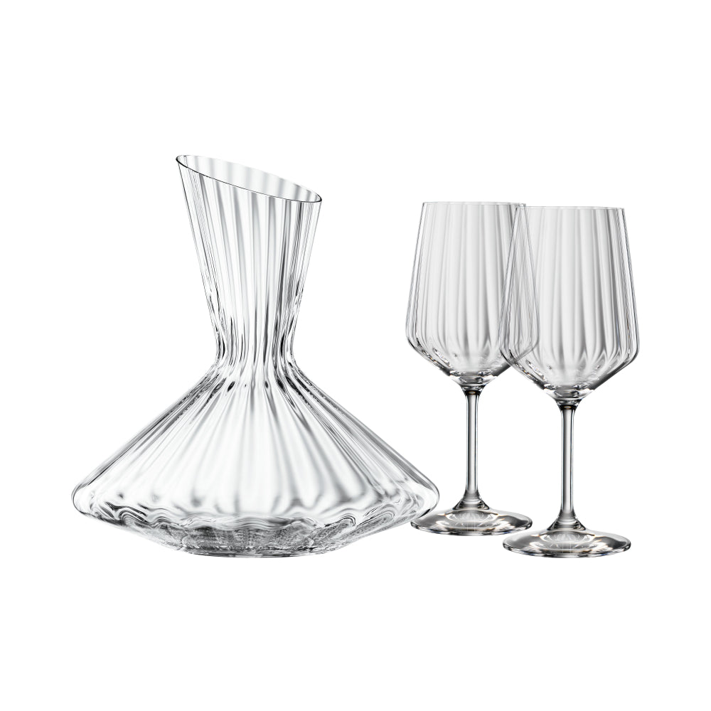 Spiegelau Lifestyle Decanter and Red Wine Glass 3 Piece Set