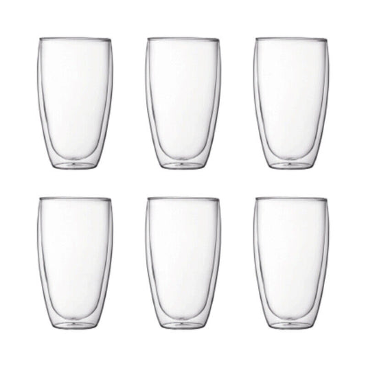 Bodum Pavina Double Wall 450ml Large Glass 6 Piece Set