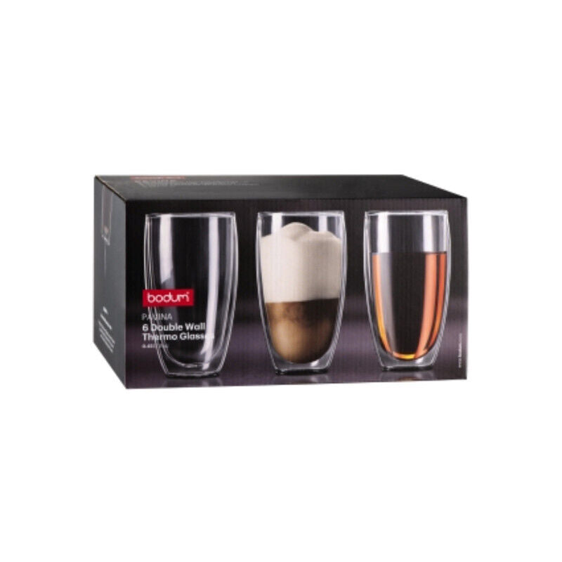 Bodum Pavina Double Wall 450ml Large Glass 6 Piece Set