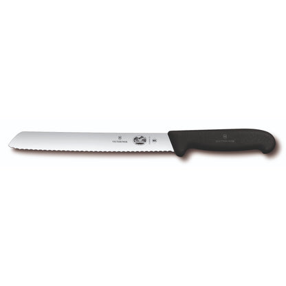 Victorinox Bread Knife, 21cm, Wavy Edge, Fibrox - Black
