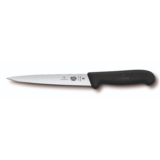 Victorinox Filleting Knife, 20cm Flexible Blade,Fibrox - Black