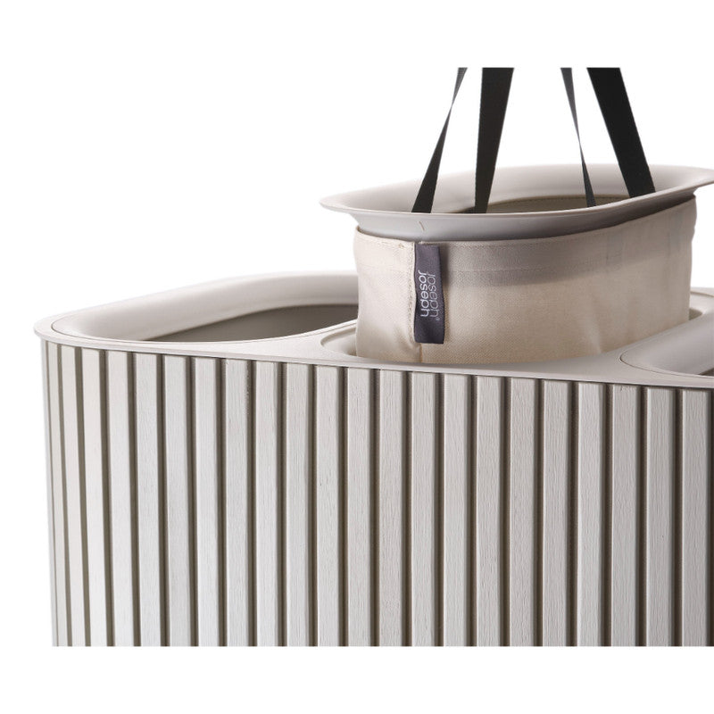Joseph Joseph Tota Trio Luxe 90L Laundry Basket - Ecru