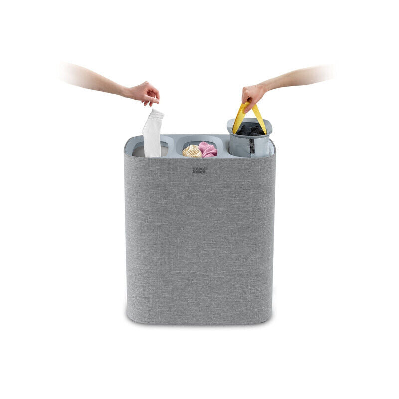 Joseph Joseph Tota Trio 90L Laundry Basket - Grey