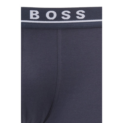 Hugo Boss Mens Three-pack of Stretch-cotton Trunks Size M-Blue