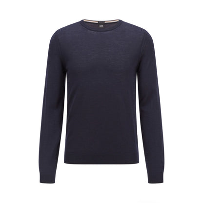 Hugo Boss Mens Leno-P Slim-fit Crew-neck Sweater Size M - Blue