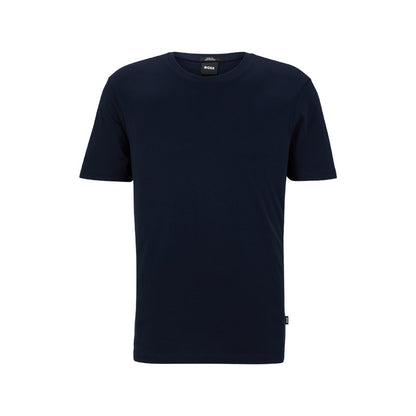 Hugo Boss Tessler Slim-fit Short-sleeved T-shirt in Mercerized Cotton Size L -  Blue