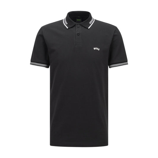 Hugo Boss Mens Paul Curved Slim-fit Polo Shirt Size XXL - Black