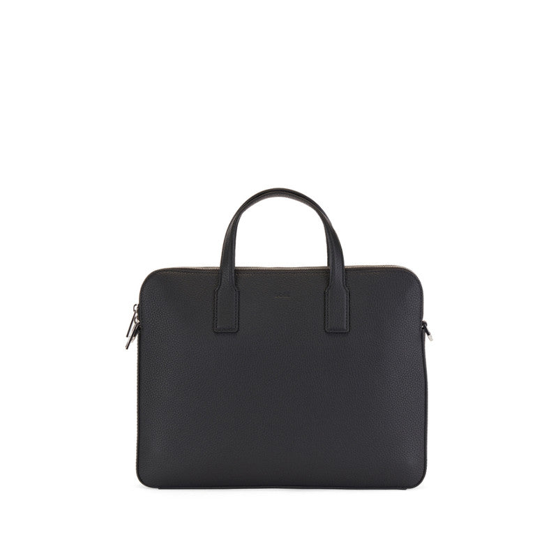 Hugo Boss Crosstown Italian-leather Document Case with Detachable Shoulder Strap - Black