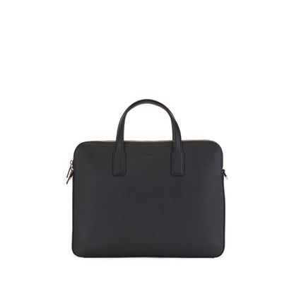 Hugo Boss Crosstown Italian-leather Document Case with Detachable Shoulder Strap - Black