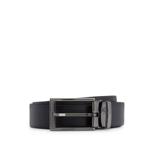 Hugo Boss Mens Omarosyn Reversible Belt in Italian Leather - Black