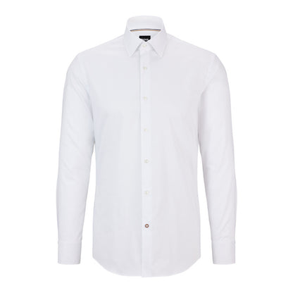 Hugo Boss Slim-fit Shirt in Easy-iron Cotton Poplin - White