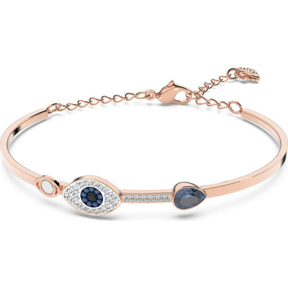 Swarovski Symbolica Bangle  Evil Eye  Blue  Mixed Metal Finish