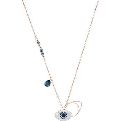 Swarovski Symbolic Pendant  Evil Eye  Blue  Mixed Metal Finish