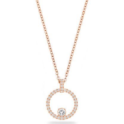 Swarovski Creativity Pendant  Circle  White  Rose Gold-Tone Plated