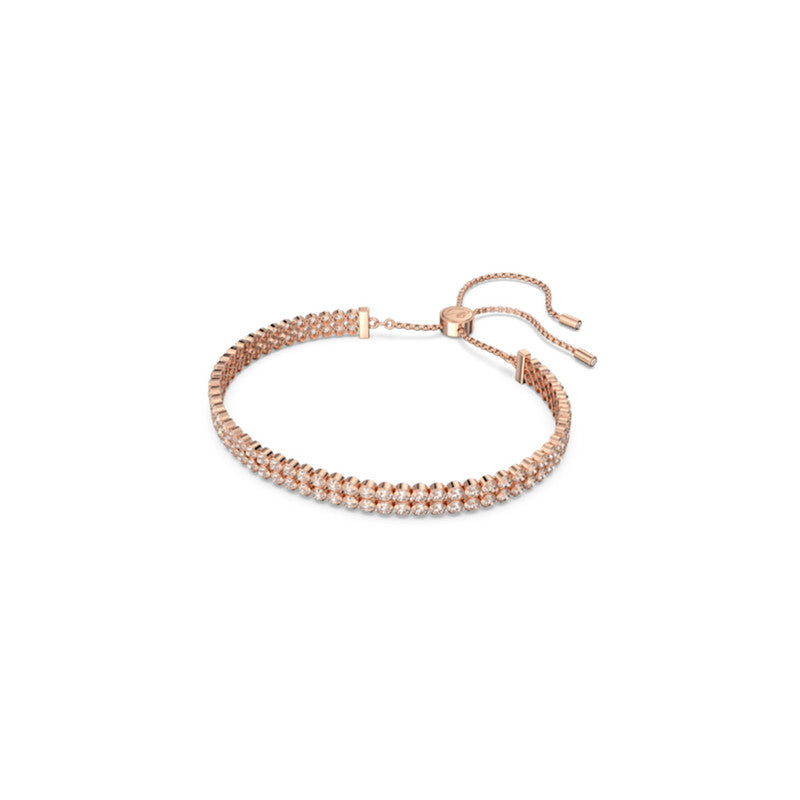 Swarovski Subtle Bracelet  Round Cut  White  Rose Gold-Tone Plated