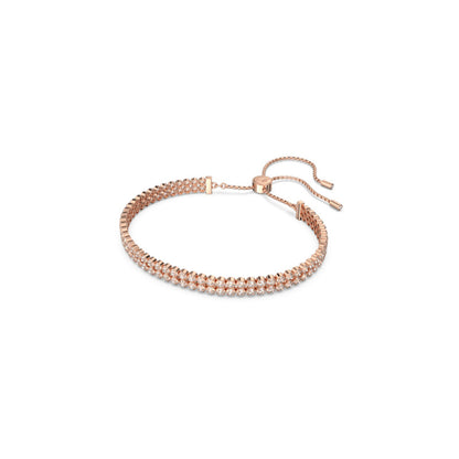 Swarovski Subtle Bracelet  Round Cut  White  Rose Gold-Tone Plated