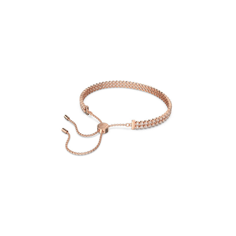 Swarovski Subtle Bracelet  Round Cut  White  Rose Gold-Tone Plated