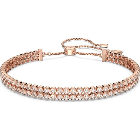 Swarovski Subtle Bracelet  Round Cut  White  Rose Gold-Tone Plated