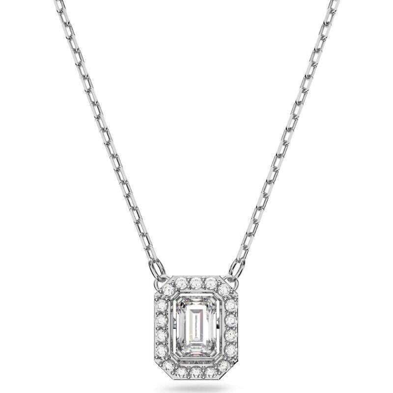 Swarovski Millenia Necklace, Octagon Cut, White, Rhodium Plated