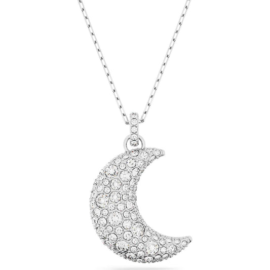 Swarovski Sublima Pendant  Moon  White  Rhodium Plated